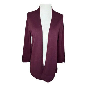 NEW Evolution Women's Small Red Burgundy Cardigan Sweater Lightweight Knit NWT‎